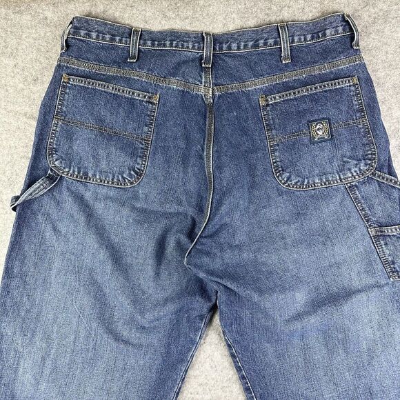 Cinch Blue Label Carpenter Jeans Mens 40x34 Painted Thrashed Loose Utility Work* - Picture 8 of 16
